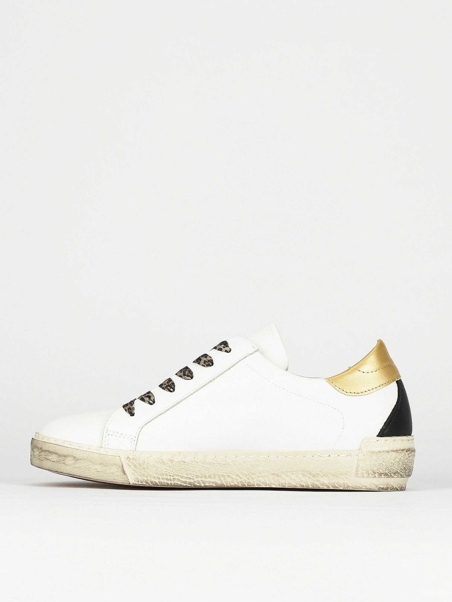 Donna Barca | Sneakers Tacco 1 Cm In Pelle Bianca