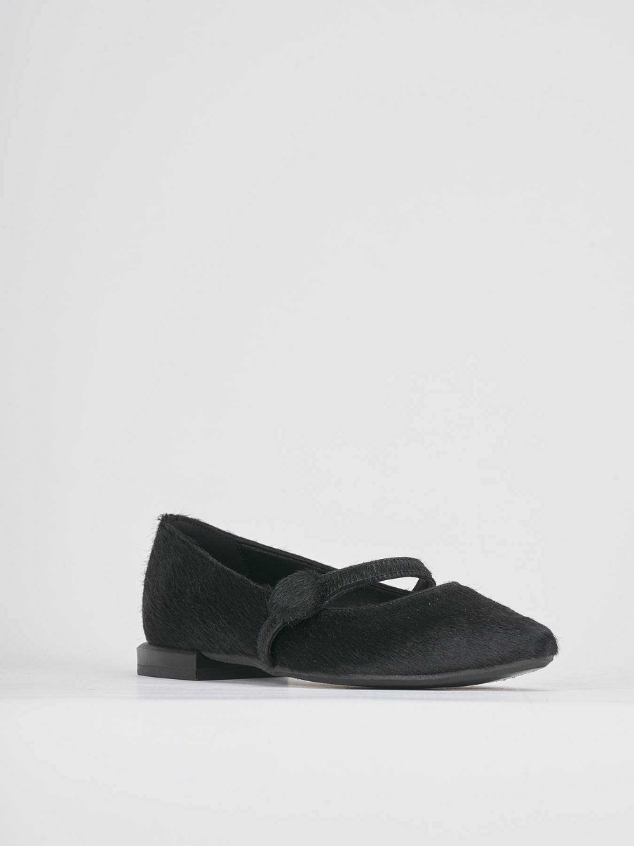 Donna Barca | Scarpe Basse Tacco 1 Cm Cavallino Nero