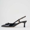 Donna Barca | Decollete Tacco 5 Cm In Vernice Nera