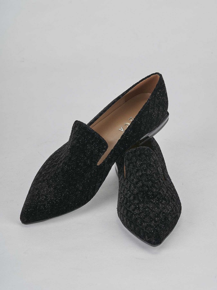 Donna Barca | Scarpe Basse Tacco 1 Cm In Pelle Nera