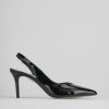 Donna Barca | Decollete Tacco 7 Cm In Vernice Nera