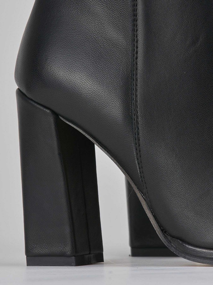 Donna Barca | Stivaletti Tacco Alto Tacco 9 Cm In Pelle Nera