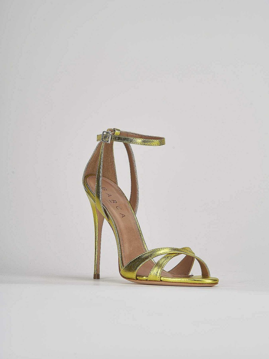 Donna Barca | Sandali Tacco Alto Tacco 11 Cm In Pelle Verde