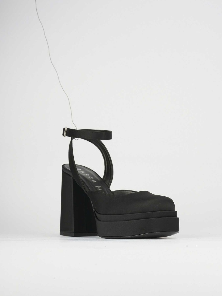 Donna Barca | Sandali Tacco Alto Tacco 11 Cm In Pelle Nera