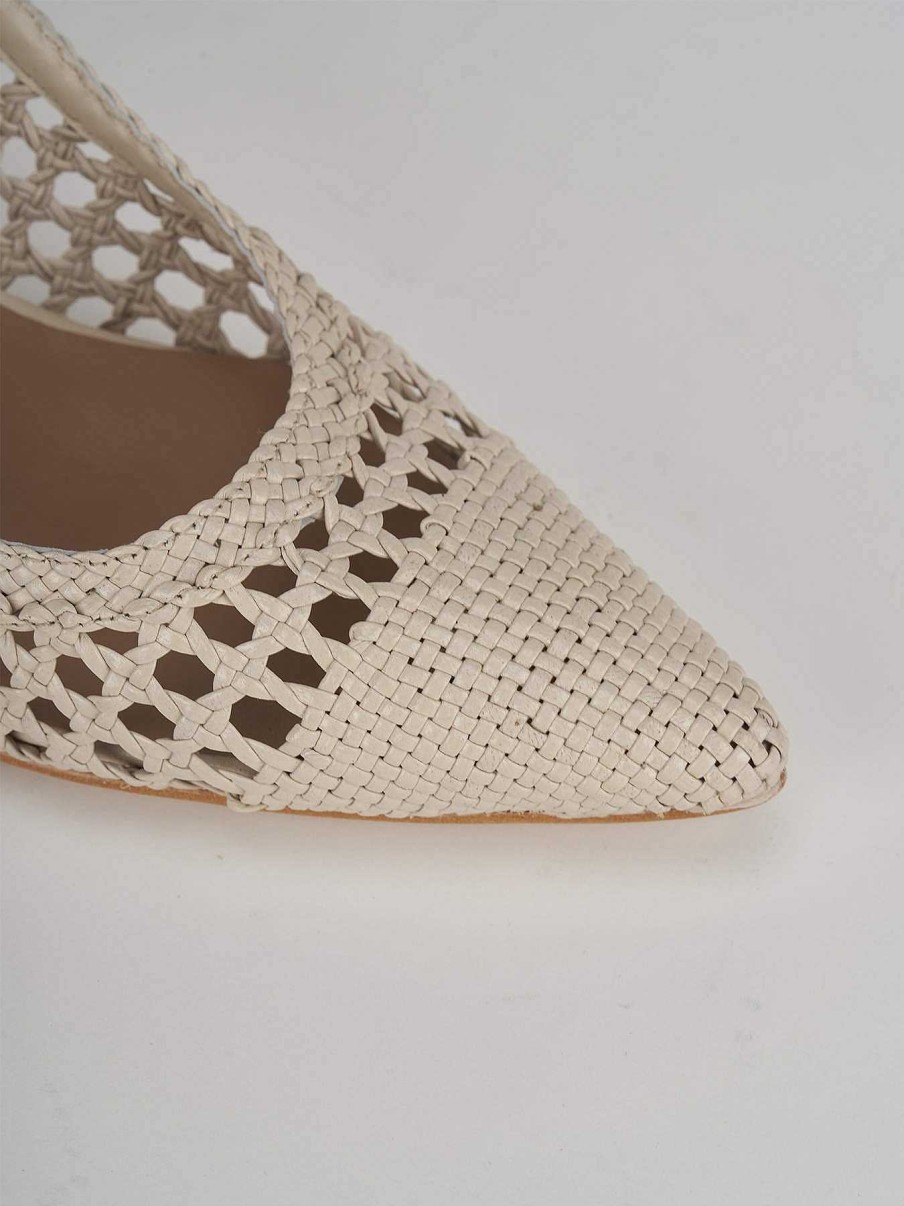 Donna Barca | Decollete Tacco 5 Cm In Pelle Beige