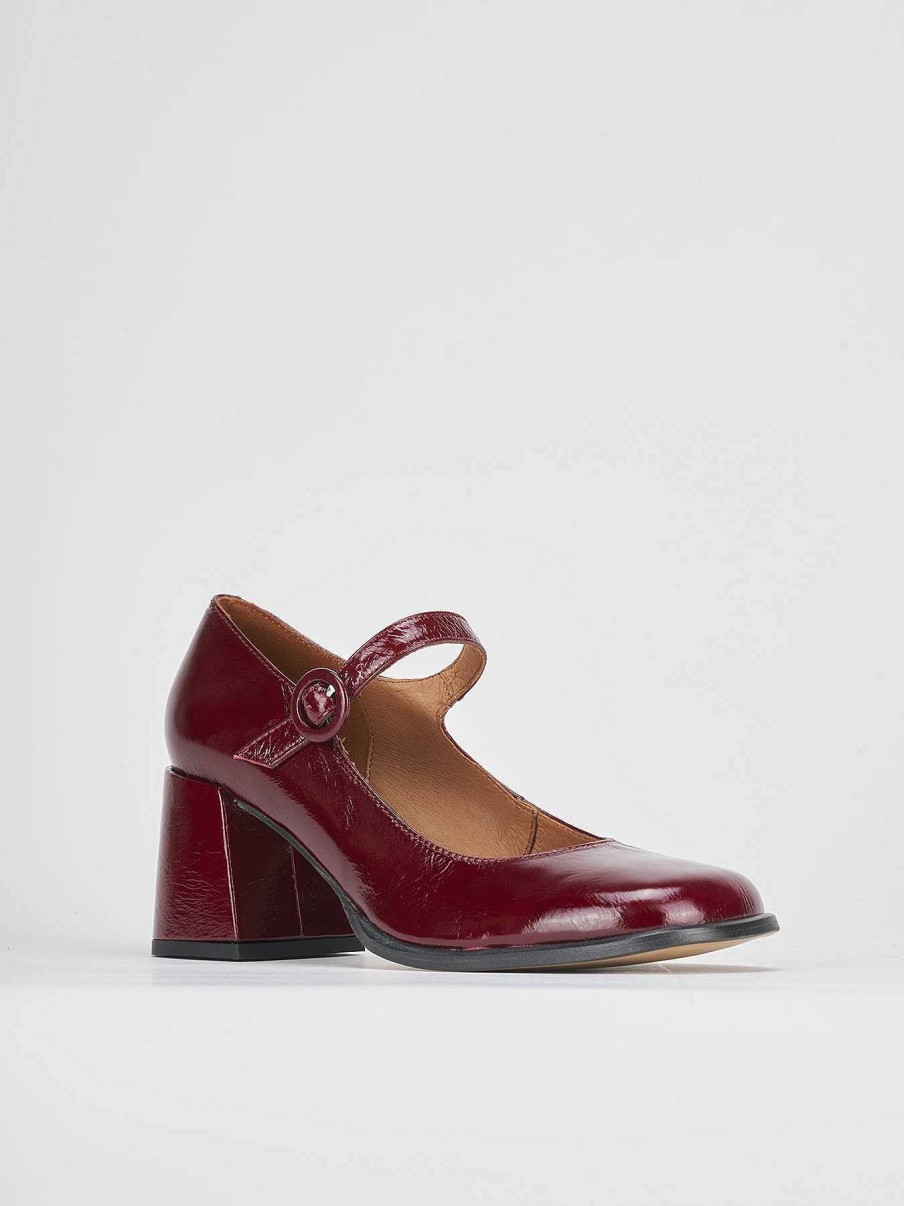 Donna Barca | Decollete Tacco 8 Cm In Vernice Bordeaux