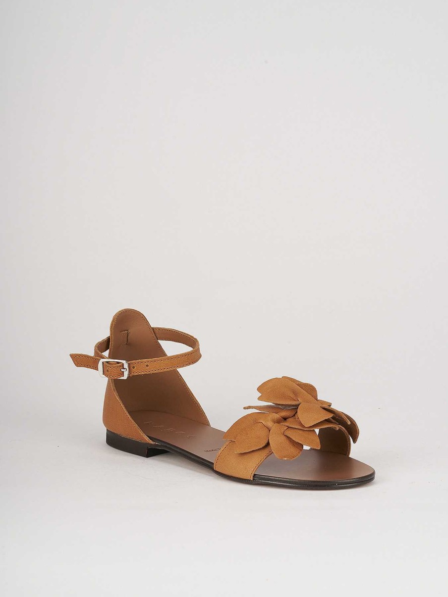 Donna Barca | Sandali Tacco Basso Tacco 1 Cm In Pelle Marrone