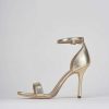 Donna Barca | Sandali Tacco Alto Tacco 8 Cm In Pelle Oro