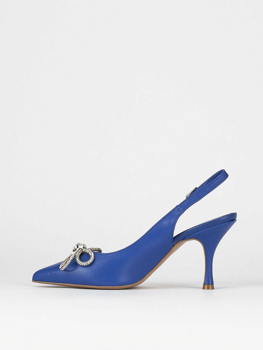 Donna Barca | Decollete Tacco 5 Cm In Pelle Blu