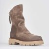 Donna Barca | Stivaletti Tacco Basso Tacco 2 Cm In Camoscio Beige