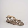 Donna Barca | Sandali Tacco Basso Tacco 1 Cm In Pelle Bronzo