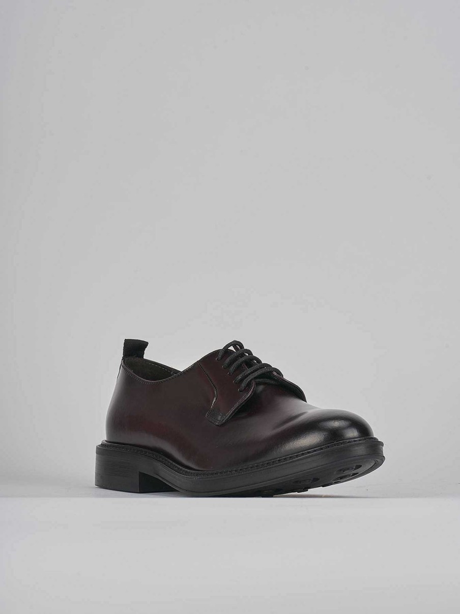 Uomo Barca | Scarpe Stringate In Pelle Bordeaux