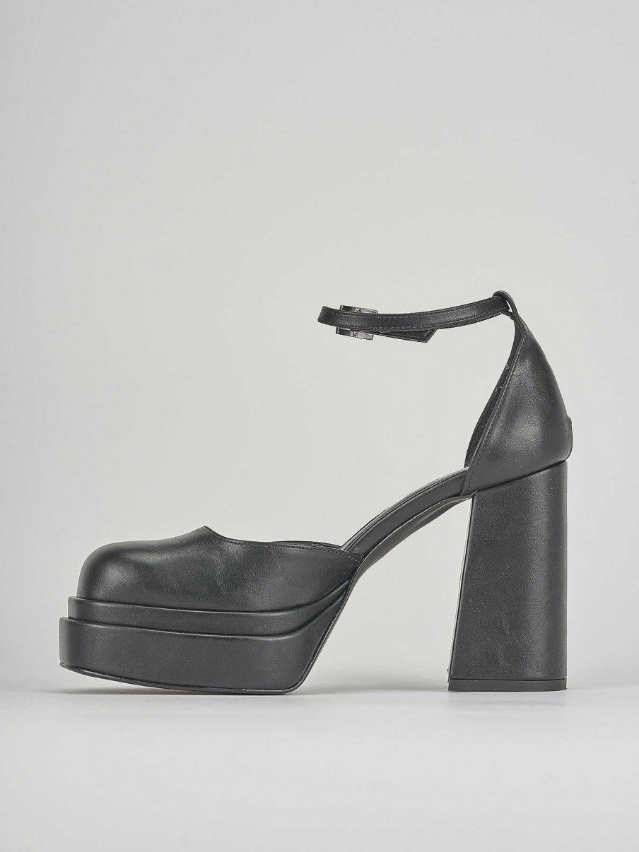 Donna Barca | Decollete Tacco 11 Cm In Pelle Nera