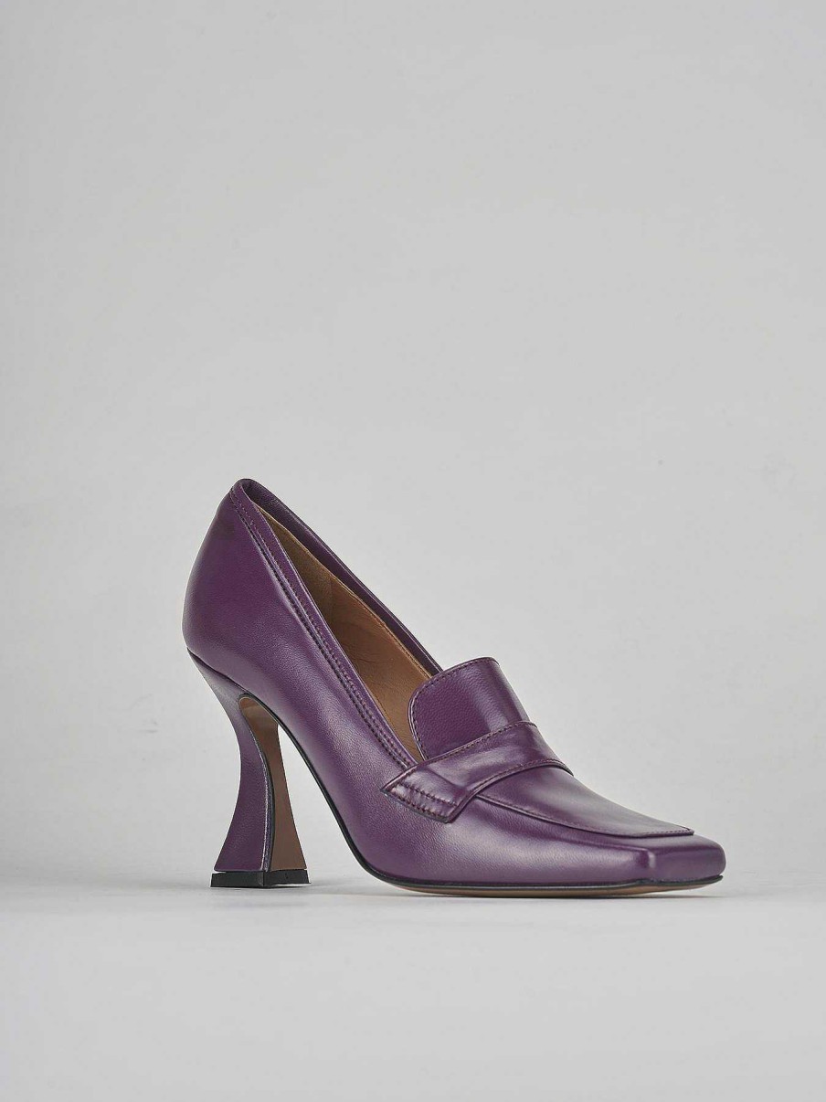 Donna Barca | Decollete Tacco 9 Cm In Pelle Viola