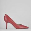 Donna Barca | Decollete Tacco 7 Cm In Pelle Rossa