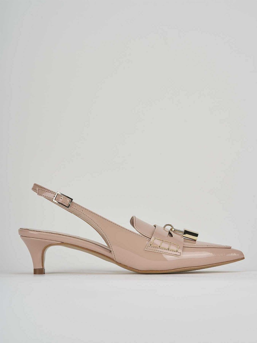 Donna Barca | Decollete Tacco 3 Cm In Vernice Beige