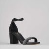 Donna Barca | Sandali Tacco Alto Tacco 8 Cm In Pelle Nera