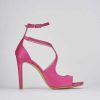 Donna Barca | Sandali Tacco Alto Tacco 9 Cm In Raso Rosa