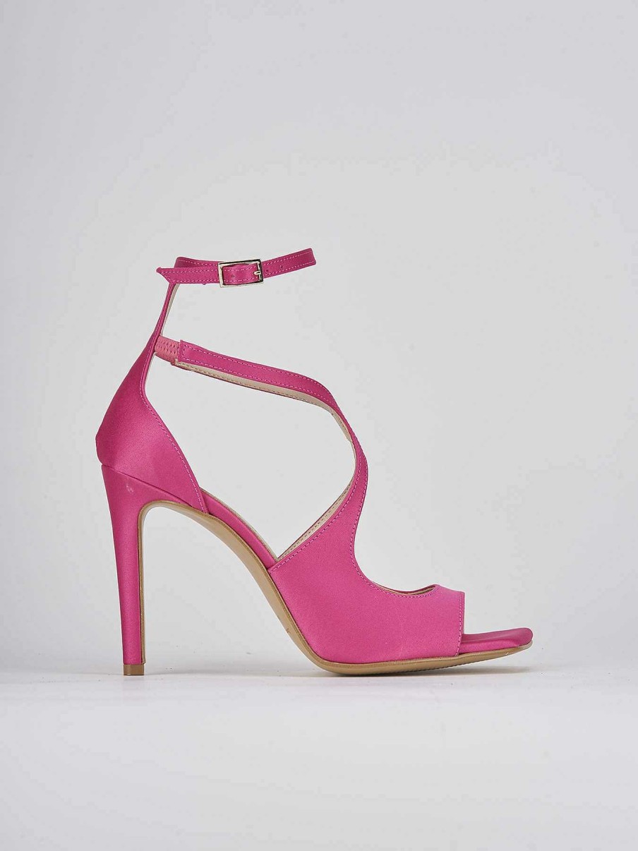 Donna Barca | Sandali Tacco Alto Tacco 9 Cm In Raso Rosa