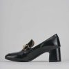 Donna Barca | Mocassino Tacco 5 Cm In Vernice Nera