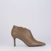 Donna Barca | Stivaletti Tacco Alto Tacco 5 Cm In Pelle Beige