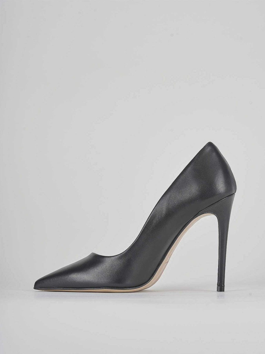 Donna Barca | Decollete Tacco 10 Cm In Pelle Nera