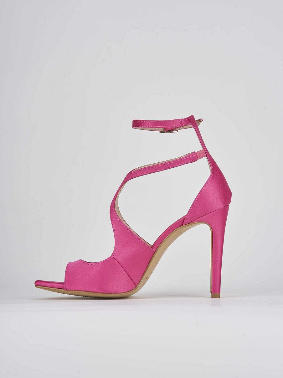 Donna Barca | Sandali Tacco Alto Tacco 9 Cm In Raso Rosa