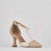 Donna Barca | Decollete Tacco 7 Cm In Pelle Beige