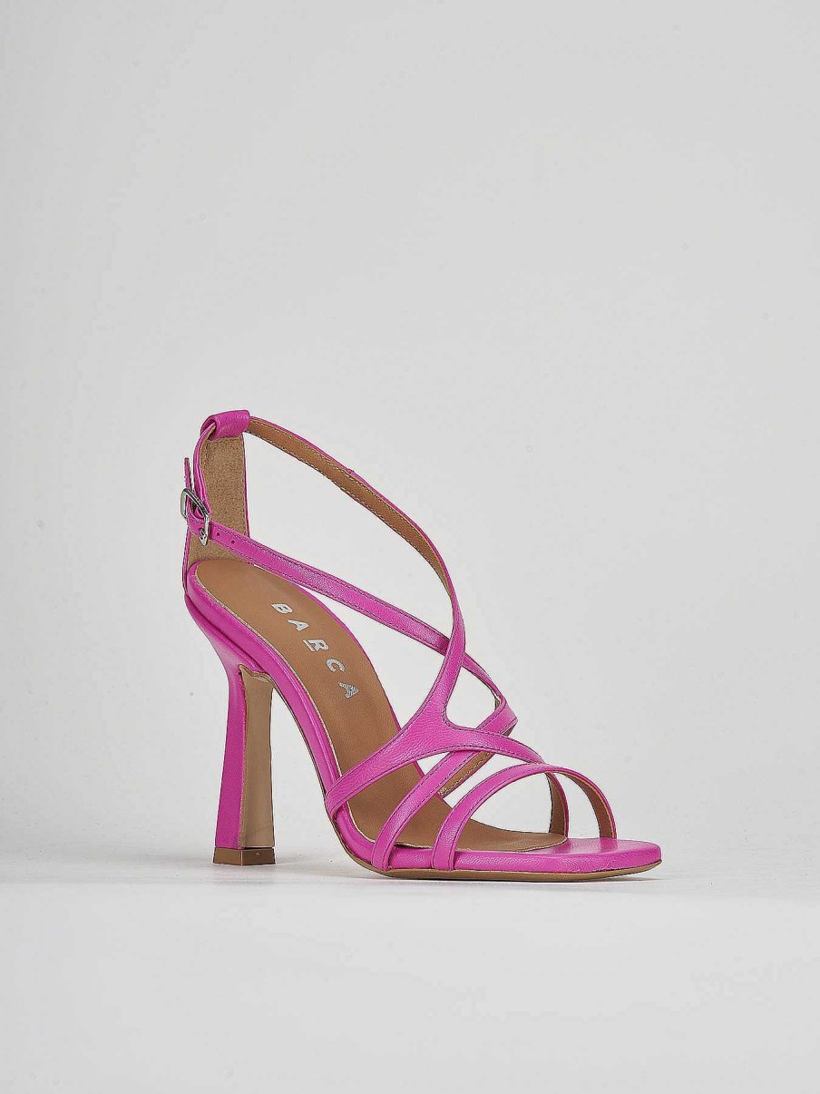 Donna Barca | Sandali Tacco Alto Tacco 9 Cm In Pelle Rosa