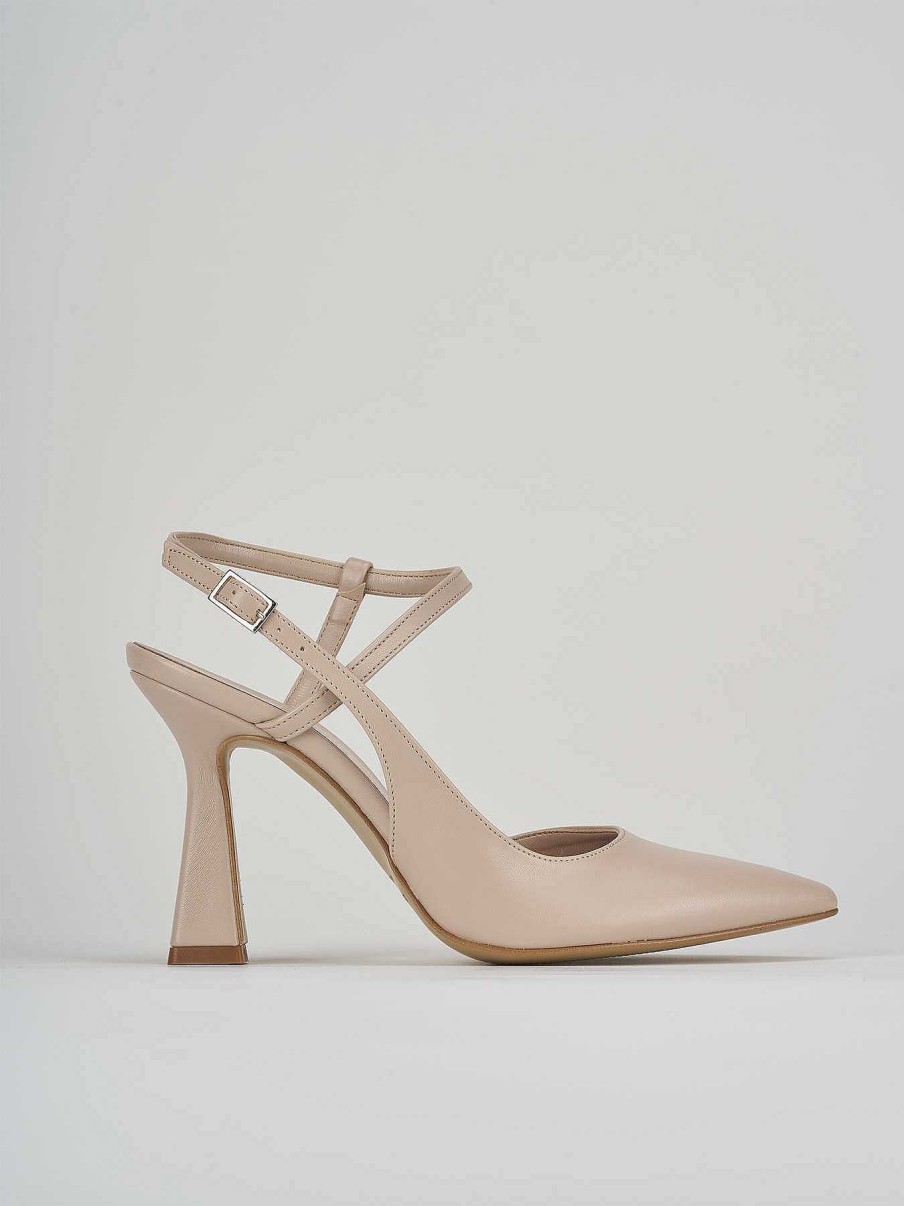 Donna Barca | Decollete Tacco 9 Cm In Pelle Beige