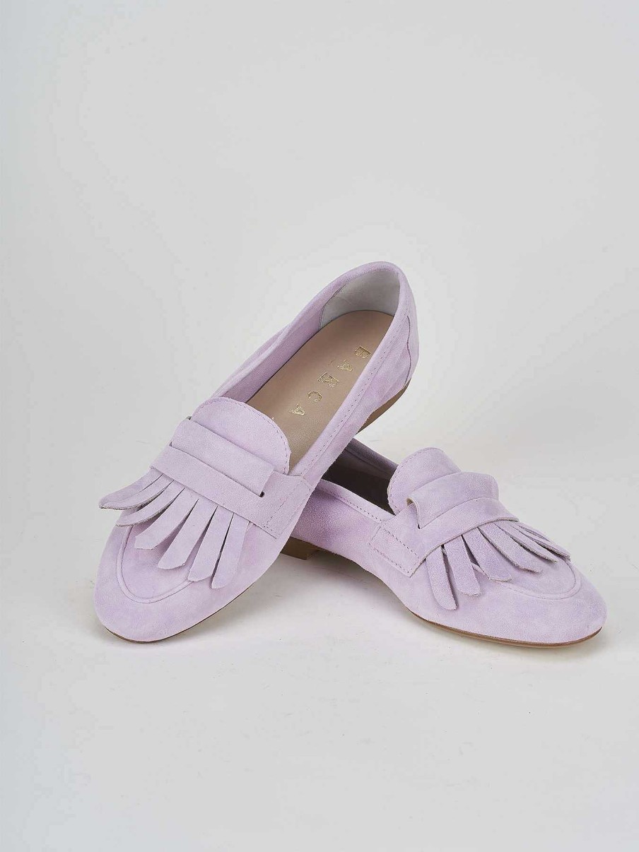 Donna Barca | Mocassino Tacco 1 Cm In Camoscio Rosa