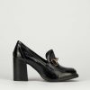 Donna Barca | Mocassino Tacco 8 Cm Vernice Nera