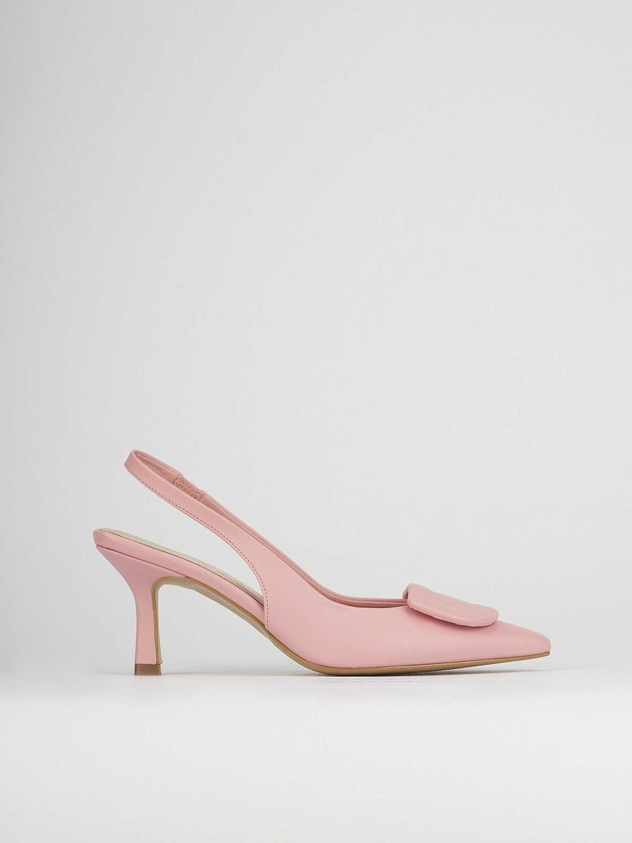 Donna Barca | Decollete Tacco 7 Cm In Pelle Rosa