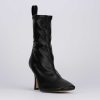 Donna Barca | Stivaletti Tacco Alto Tacco 8 Cm In Pelle Nera