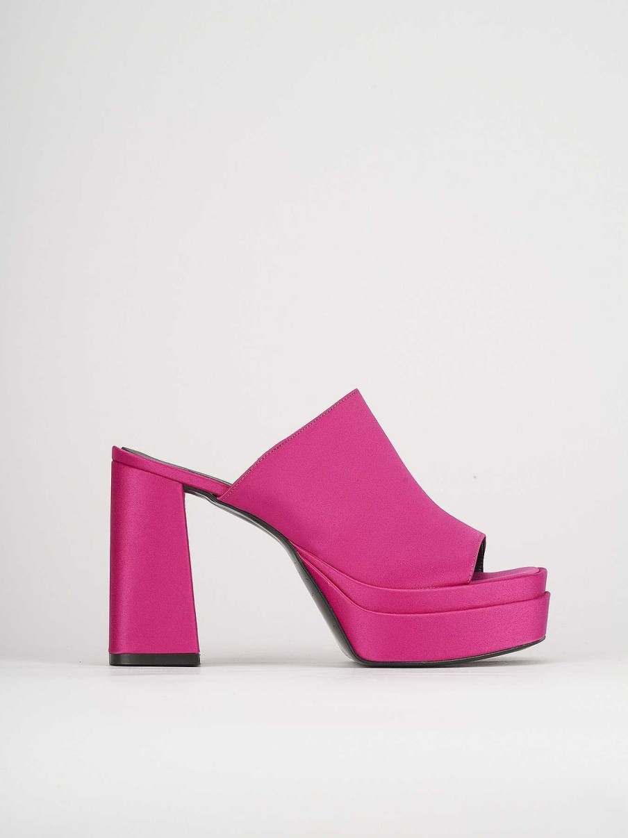 Donna Barca | Ciabatte Tacco 10 Cm In Pelle Rosa