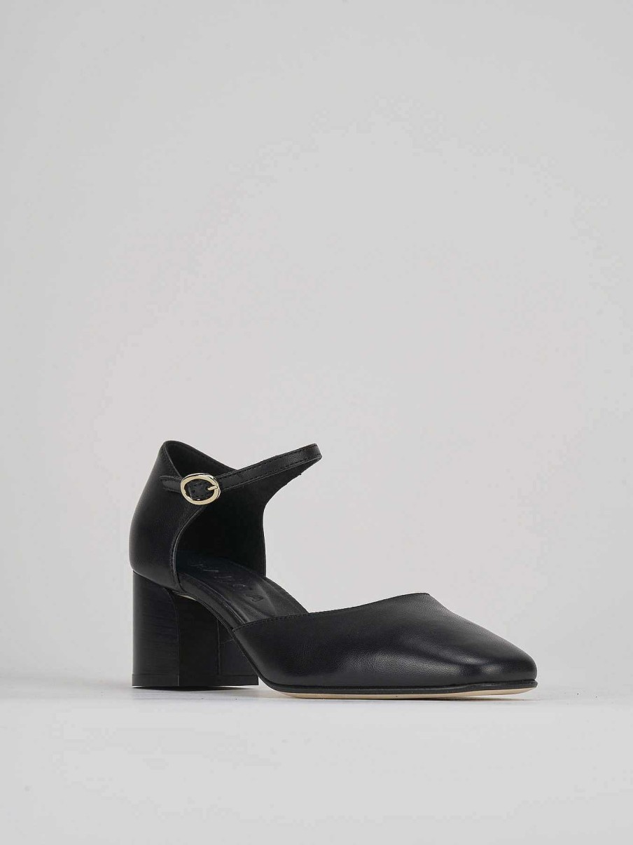 Donna Barca | Decollete Tacco 7 Cm In Pelle Nera