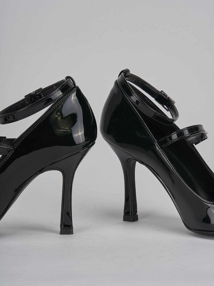 Donna Barca | Decollete Tacco 9 Cm In Vernice Nera