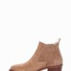 Donna Barca | Stivaletti Tacco Basso Tacco 3 Cm Camoscio Beige