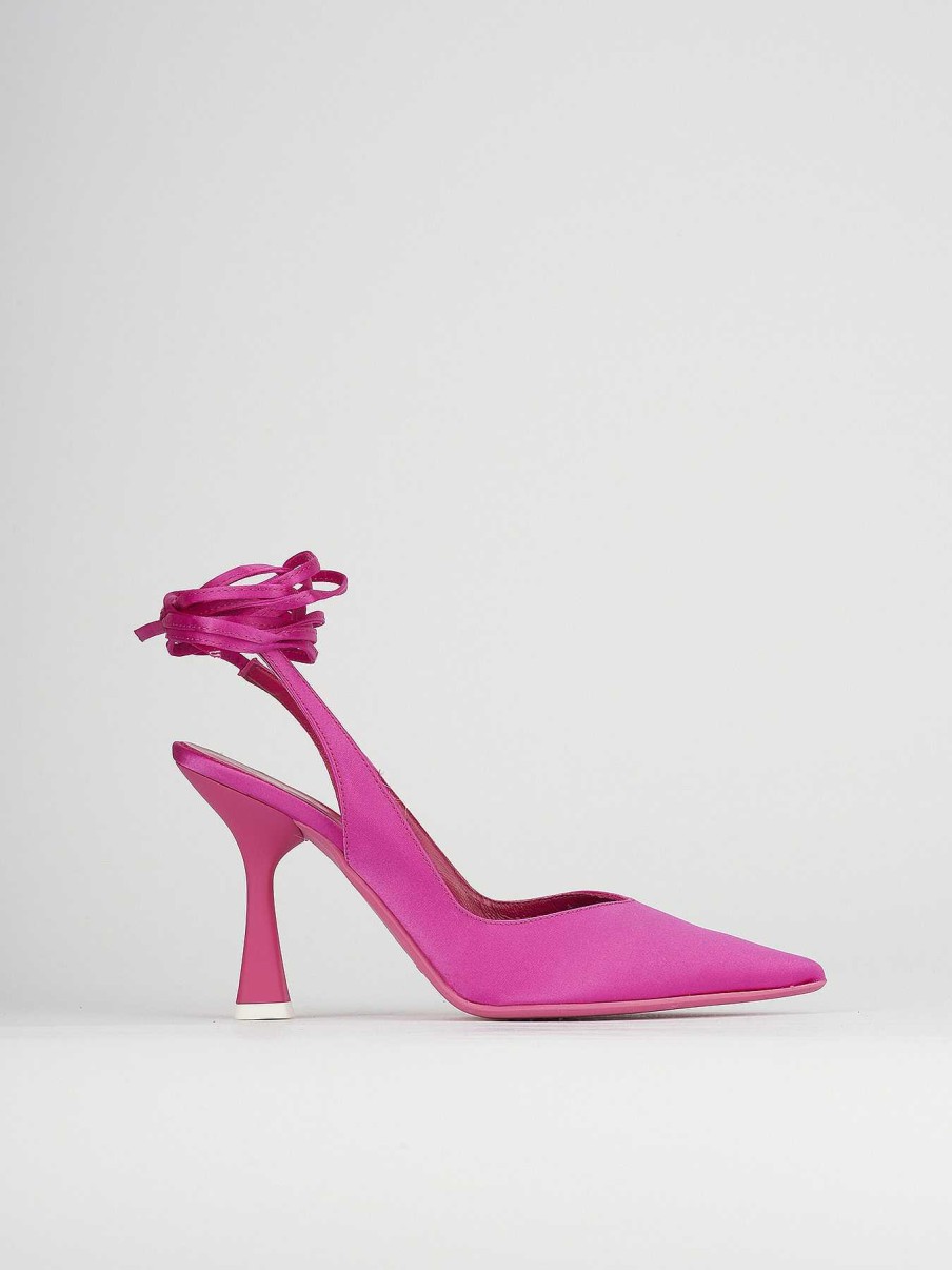 Donna Barca | Decollete Tacco 9 Cm In Raso Rosa