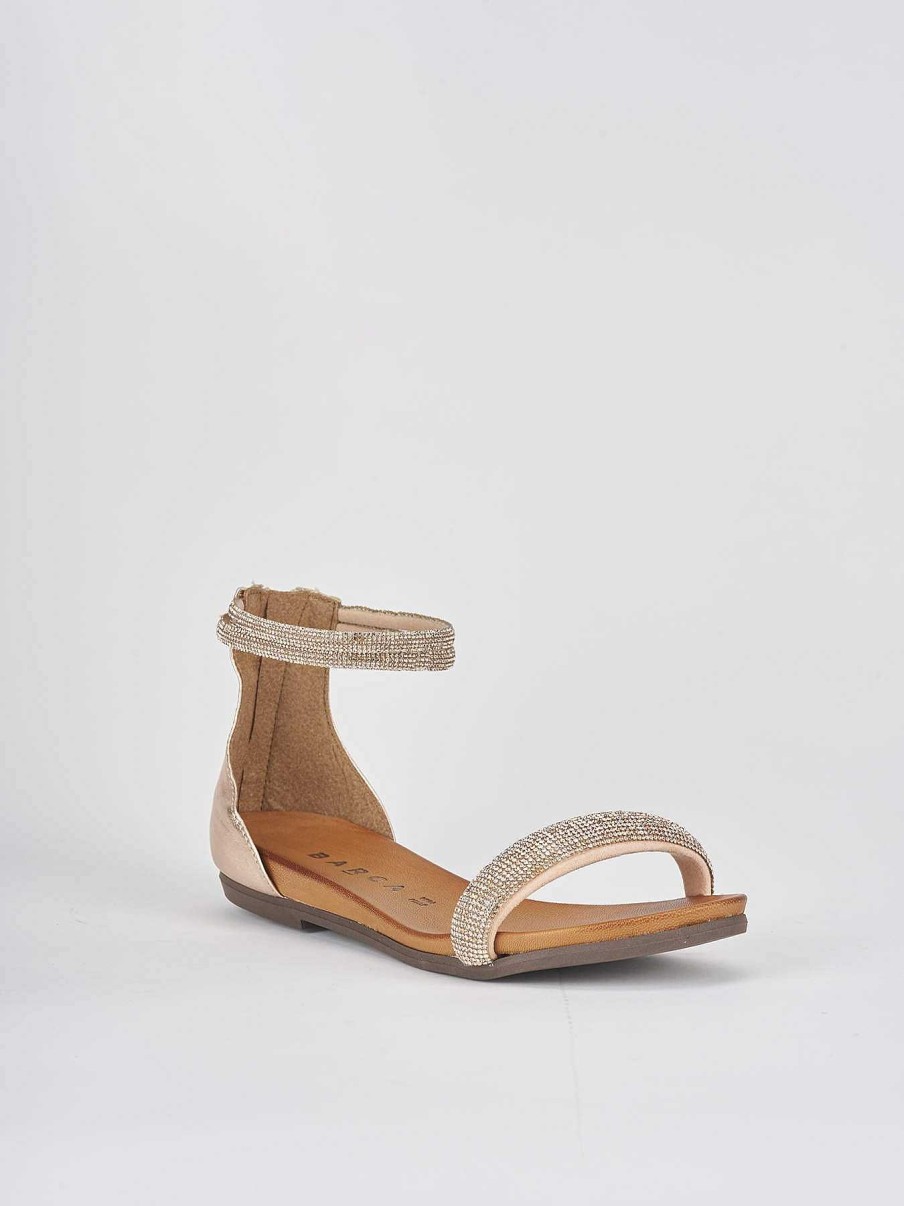 Donna Barca | Sandali Tacco 1Cm Pelle Bronzo