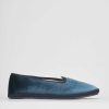 Donna Barca | Scarpe Basse Tacco 1 Cm In Velluto Blu