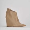 Donna Barca | Stivaletti Tacco Alto Tacco 9 Cm In Pelle Beige