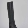 Donna Barca | Stivali Tacco 9Cm Pelle Nero