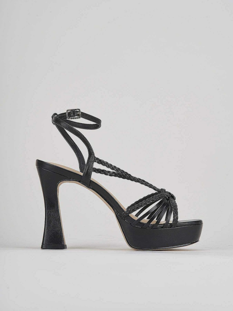 Donna Barca | Sandali Tacco Alto Tacco 11 Cm In Pelle Nera