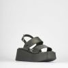 Donna Barca | Zeppa Tacco 4 Cm In Pelle Nera