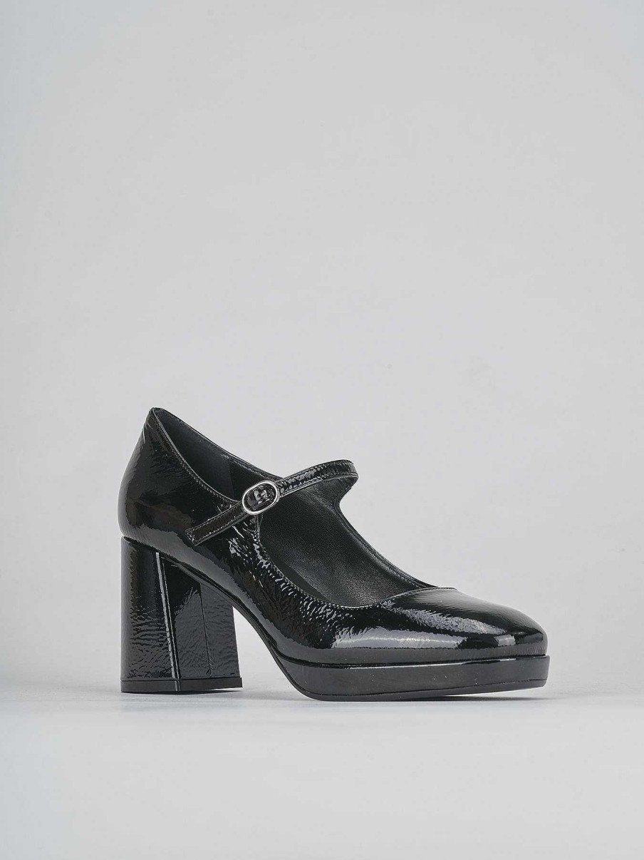 Donna Barca | Decollete Tacco 8 Cm In Pelle Nera