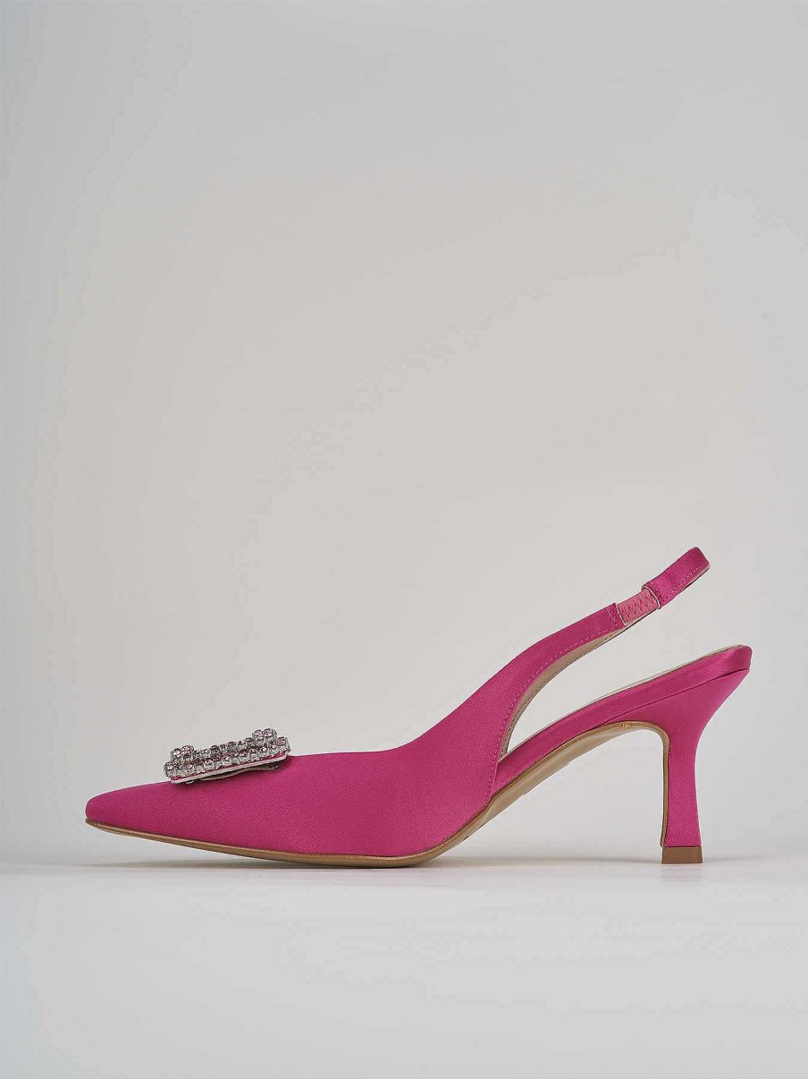 Donna Barca | Decollete Tacco 5 Cm In Raso Rosa