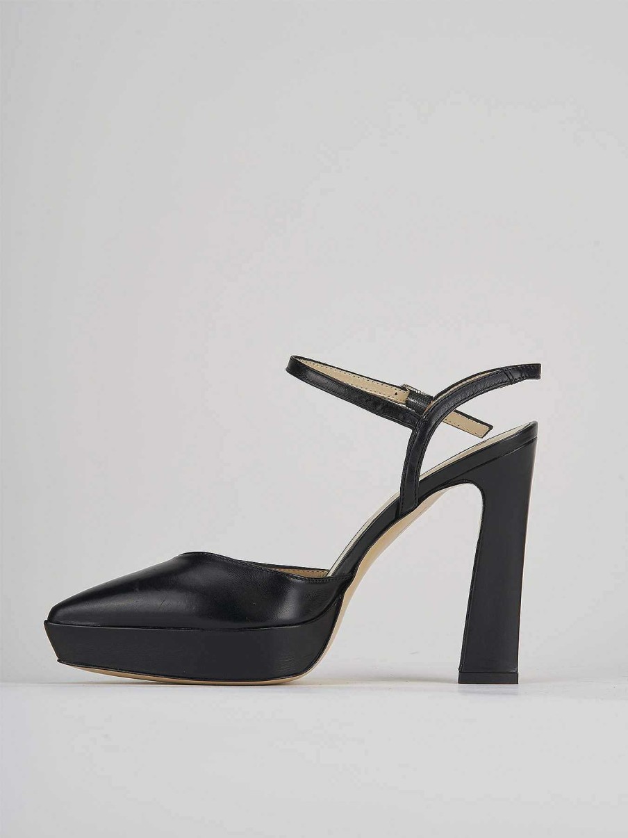 Donna Barca | Decollete Tacco 11 Cm In Pelle Nera