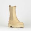 Donna Barca | Stivaletti Tacco Basso Tacco 1 Cm In Pelle Beige