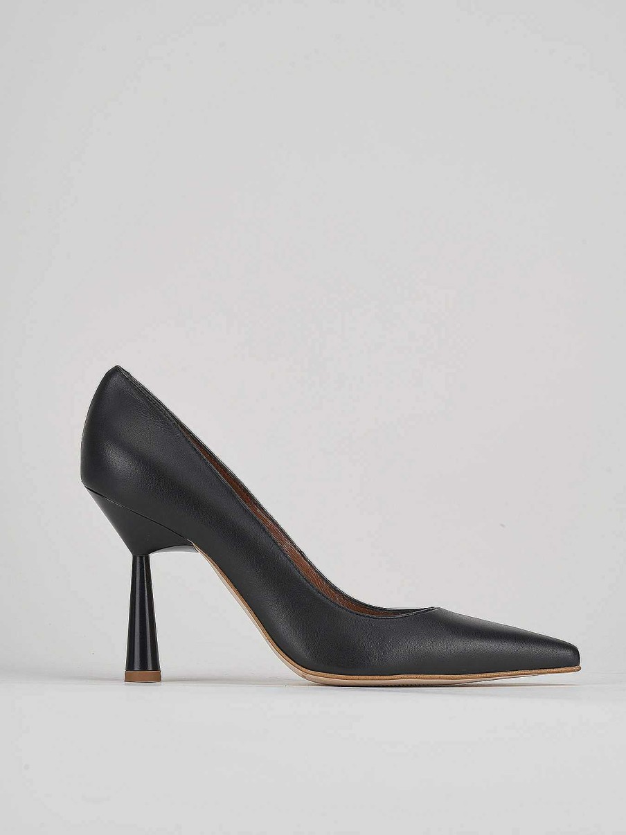 Donna Barca | Decollete Tacco 9 Cm In Pelle Nera